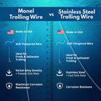 American Fishing Wire Monel Trolling Wire (Single Strand), Bright Color, 15 Pound Test, 300-Feet
