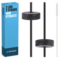 Sip Equip Wide Mouth Straw Lids (2 Pack), Compatible With Hydro Flask, Simple Modern, Hydro Cell, Thermoflask, Takeya, Vmini And