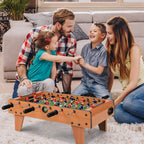 Giantex 27'' Foosball Table, Easily Assemble Wooden Soccer Game Table Top W/Footballs, Indoor Table Soccer Set For Arcades, Game