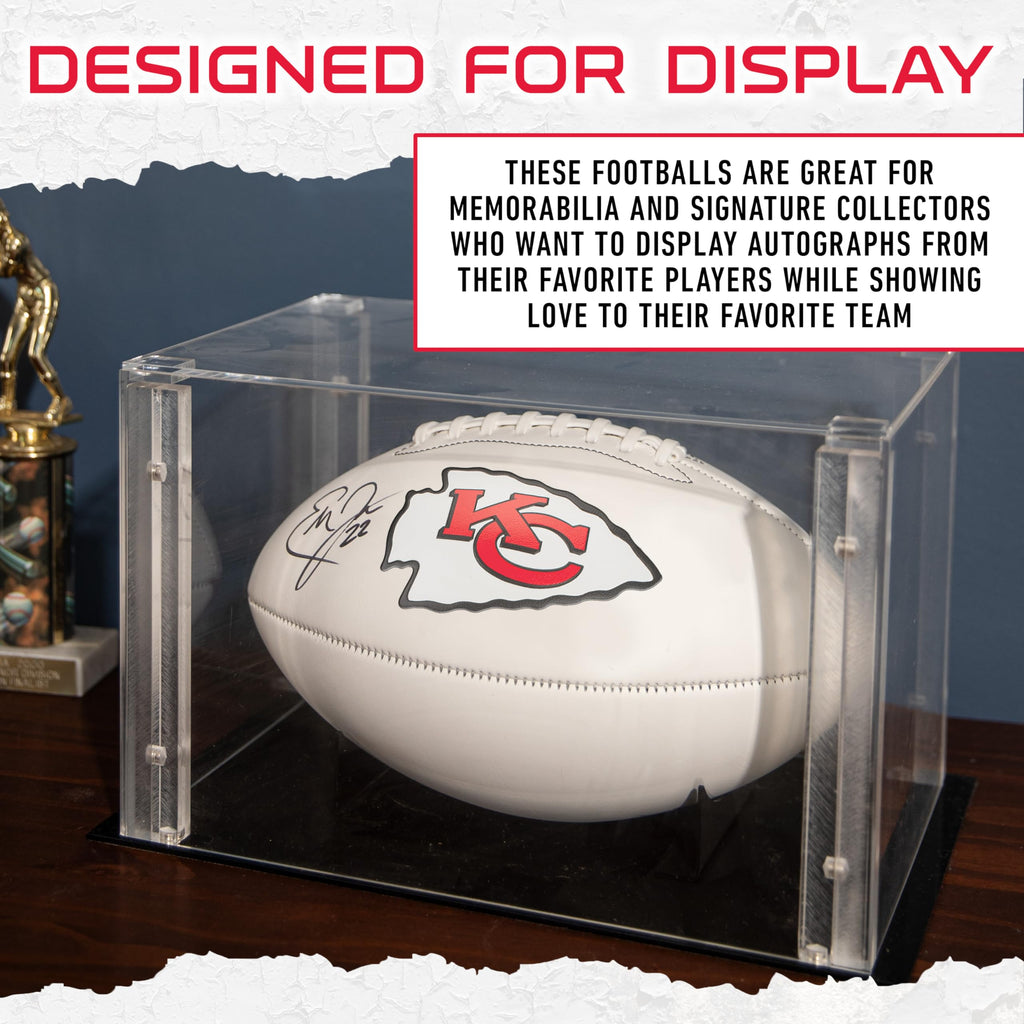 Franklin Sports Nfl Kansas City Chief Autograph Football - Official Size White Panel Souvenir Football For Autographs + Signatur