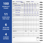 Ultimate Gym Workout Log Book, Xl A5 Exercise, Fitness And Training Diary & Journal - 100 Page With Exercise, Cardio & Notes Sec