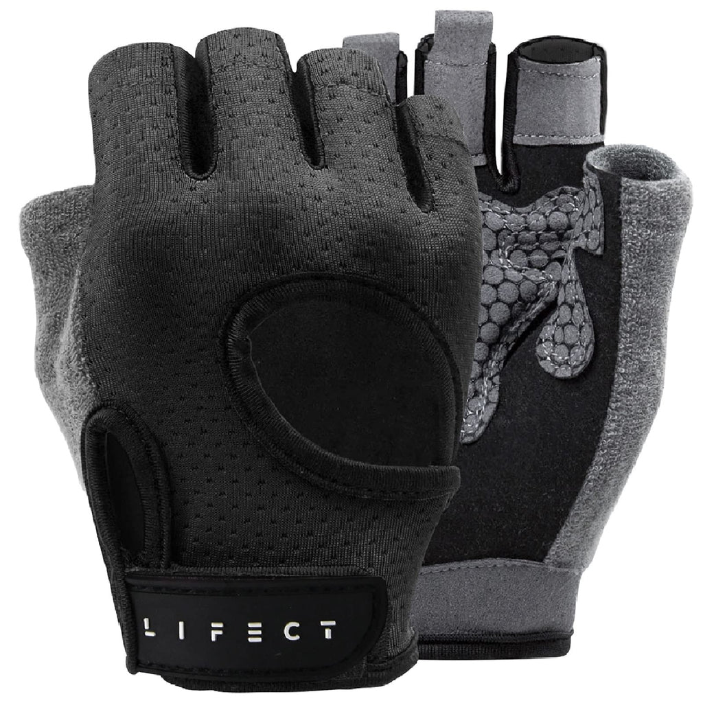 Lifect Essential Breathable Workout Gloves, Weight Lifting Shorty Fingerless Gloves With Curved Open Back, For Gym, Women And Me