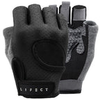 Lifect Essential Breathable Workout Gloves, Weight Lifting Shorty Fingerless Gloves With Curved Open Back, For Gym, Women And Me