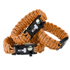 M-Tac Survival Paracord Bracelet - 12  Ft Emergency Rope With Compass & Whistle - Tactical Cord For Camping, Hiking, Edc (Orange