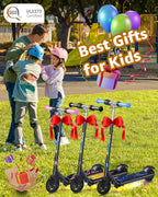 Gyroor Electric Scooter for Kids, E-Throttle 150W Motor LED Display, H30Max-Pink
