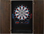 Viper By Gld Products Metropolitan Solid Wood Cabinet & Electronic Dartboard Ready-To-Play Bundle: Standard Set (777 Dartboard),