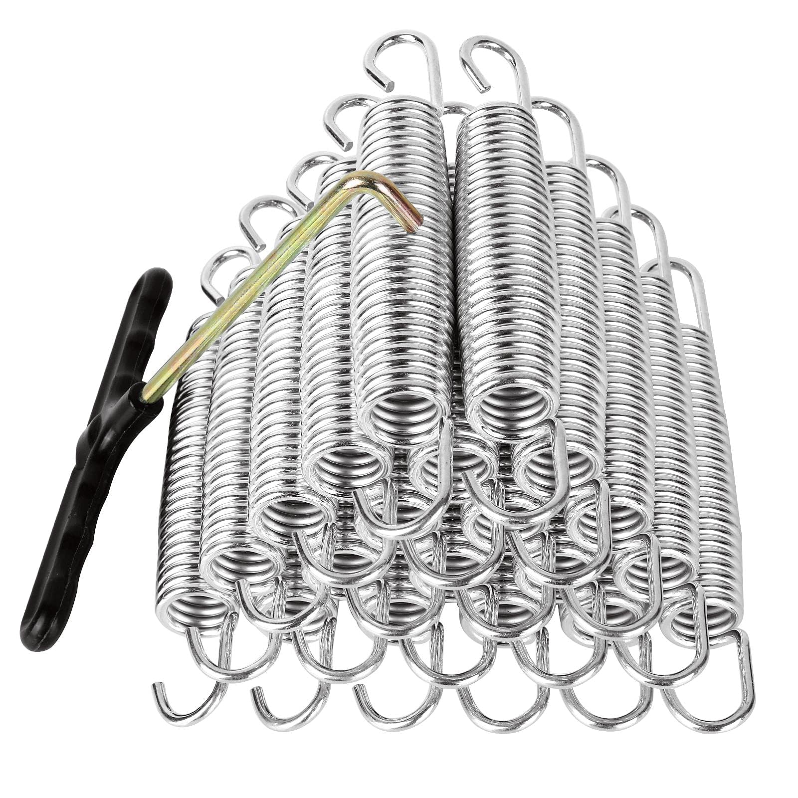 40 Pack Trampoline Springs 5.5Heavy Duty Galvanized Steel Replacement Trampoline Parts Springs With T Hook, Great For Outdoor Tr
