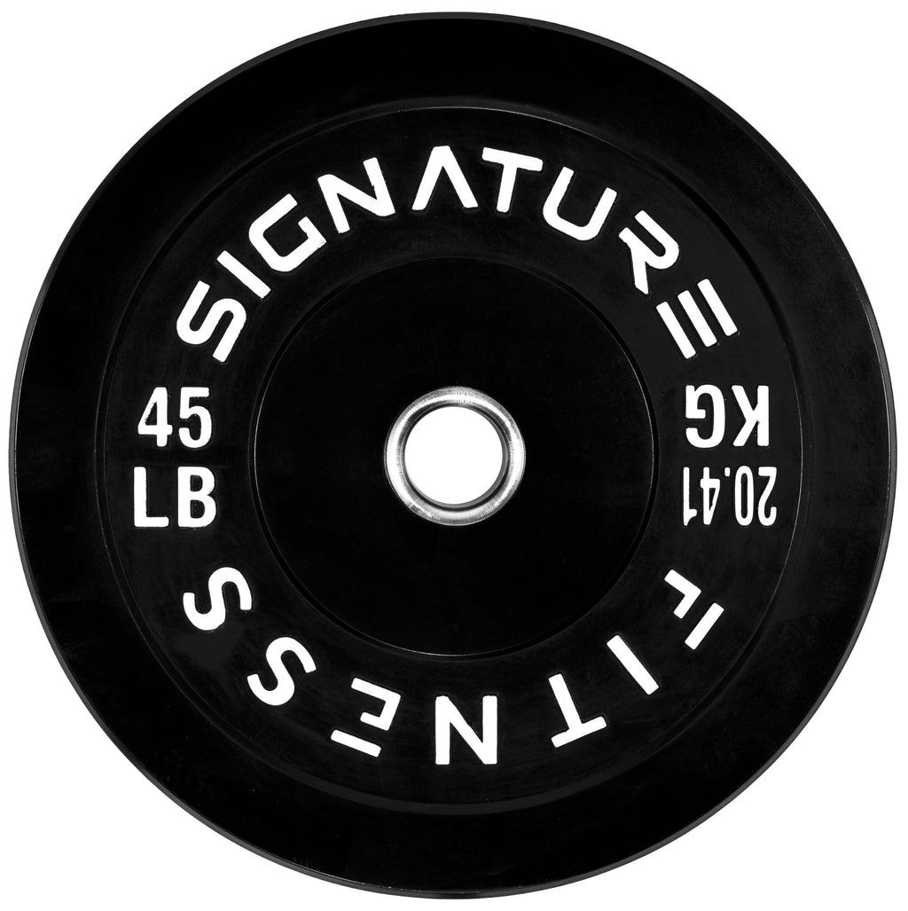 Fitvids 2'' Olympic Bumper Plate Weight Plates With Steel Hub, 45Lb, Single