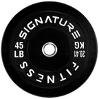 Fitvids 2'' Olympic Bumper Plate Weight Plates With Steel Hub, 45Lb, Single
