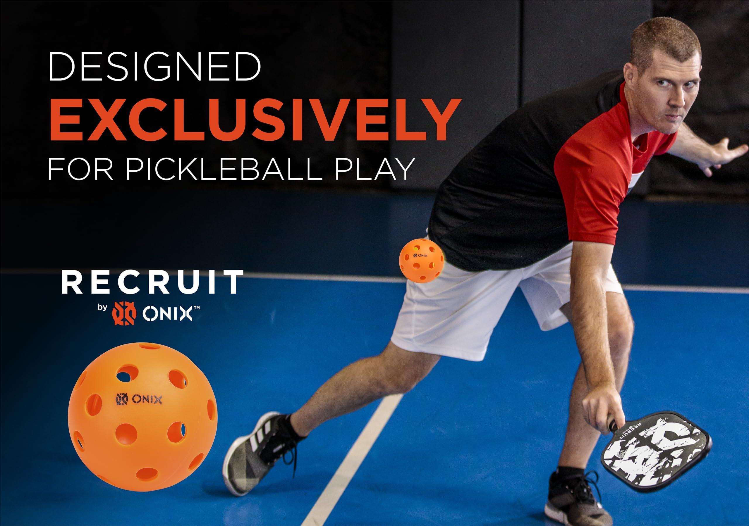 Onix Recruit Indoor Pickleball Ball, 3