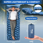 Hiipeak Sleeping Pad For Camping- Ultralight Inflatable Sleeping Mat With Built-In Foot Pump, Upgraded Durable Compact Camping A