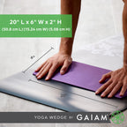 Gaiam Yoga Block Wedge - Lightweight Eva Foam - Yoga Wedge For Wrist And Lower Back Support - Slant Board For Comfortable Yoga P