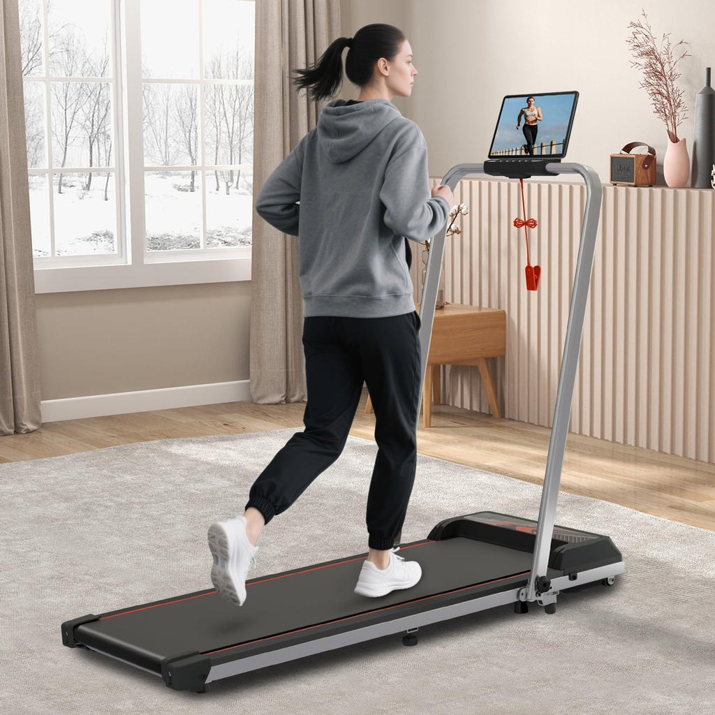 Sevobal Foldable Walking Pad Treadmill, Portable Under Desk Walking Pad With Incline Large Screen, Remote Control And App, Small