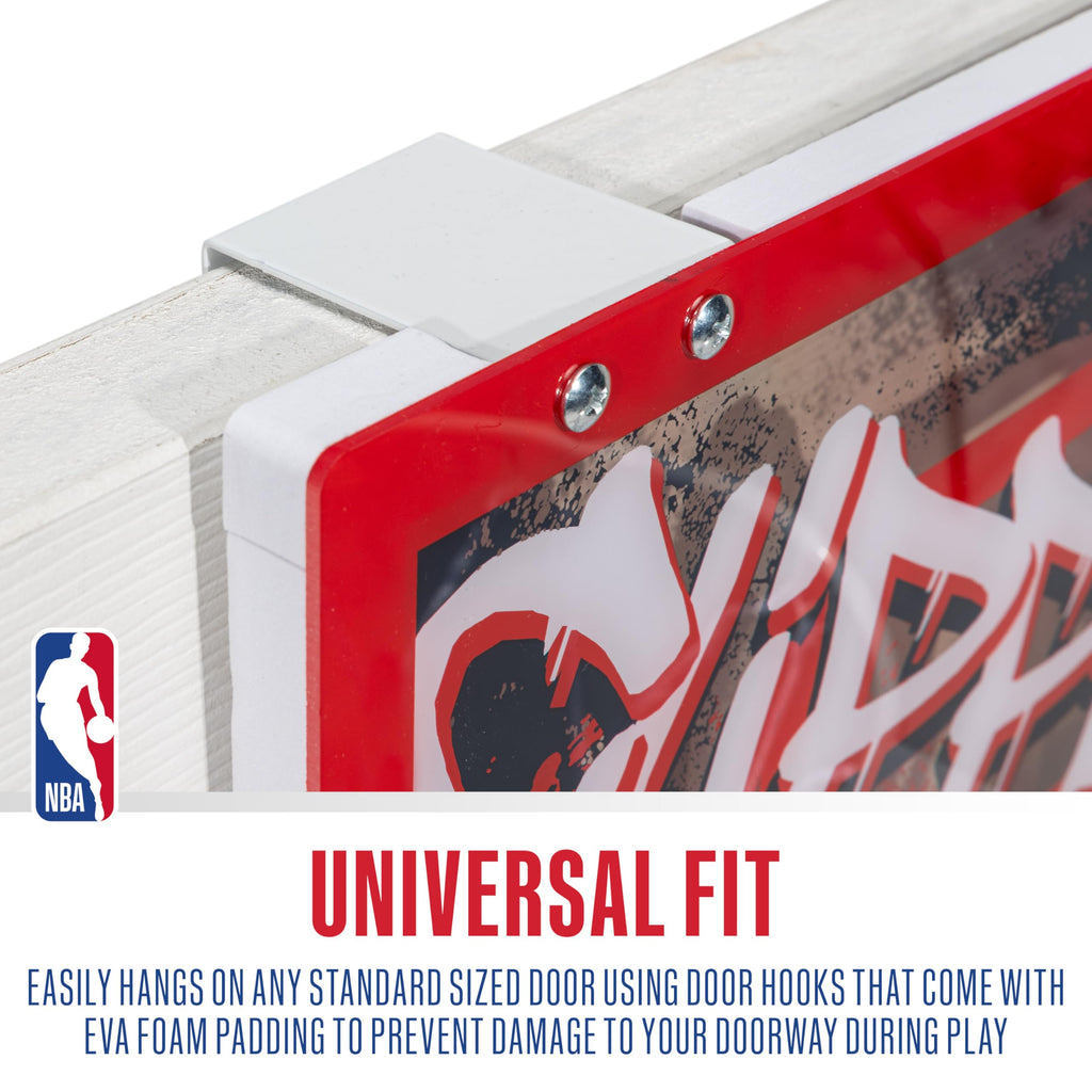 Franklin Sports Nba La Clippers Over The Door Basketball Hoop - Kids Indoor Hoop With Mini Basketball - Nba Fan Shop Toy For Bed