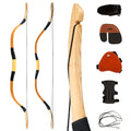 PMZ Archery Recurve Bow Set, 54 High-Performance Horse Bow for Hunting, Right Left Hand Traditional Turkish Bow for Youth Adults