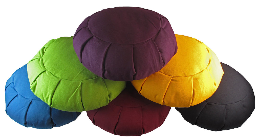 Waterglider International Zafu Cushion, Yoga Meditation Pillow With Usa Buckwheat Fill - Burgundy