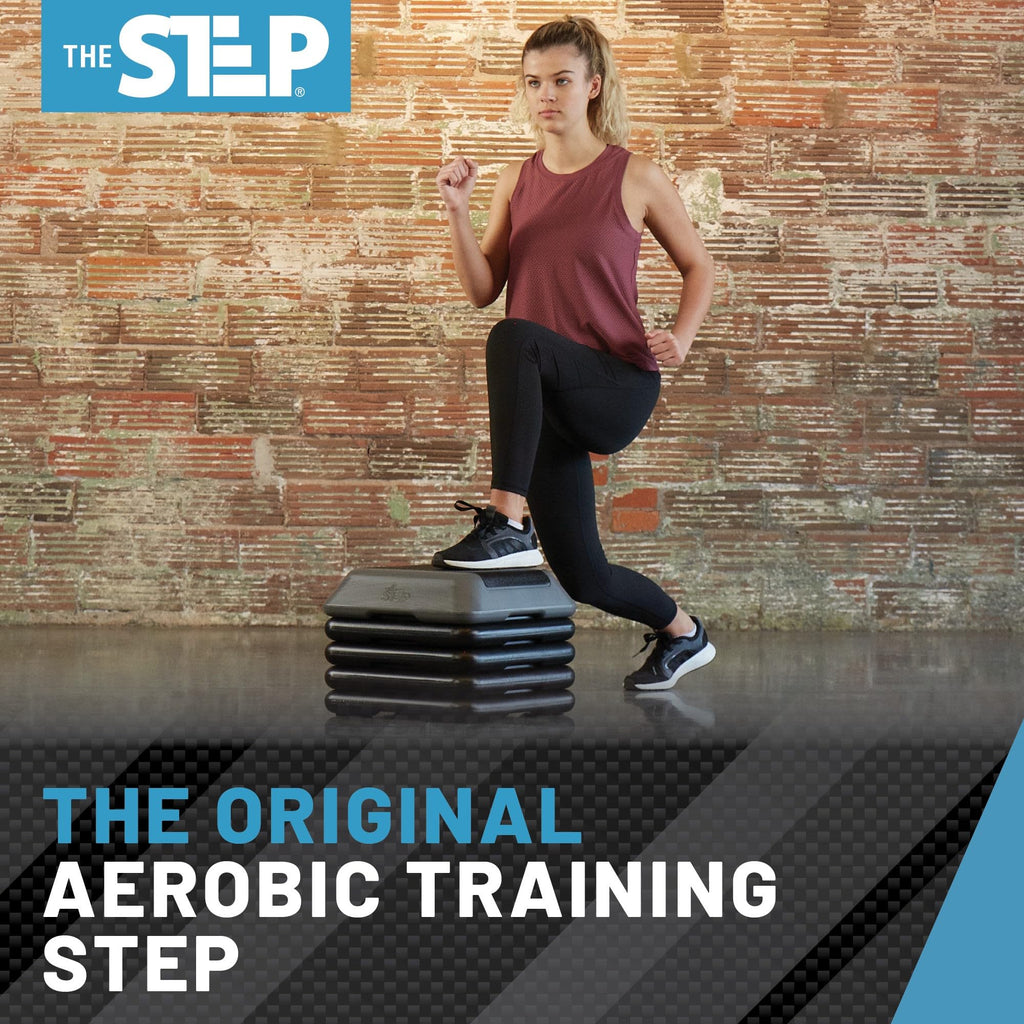 The Step Adjustable High Step Aerobic Platform With 4 Risers, Home Gym Workout Equipment, Fitness Stair Stepper Exercise Platfor