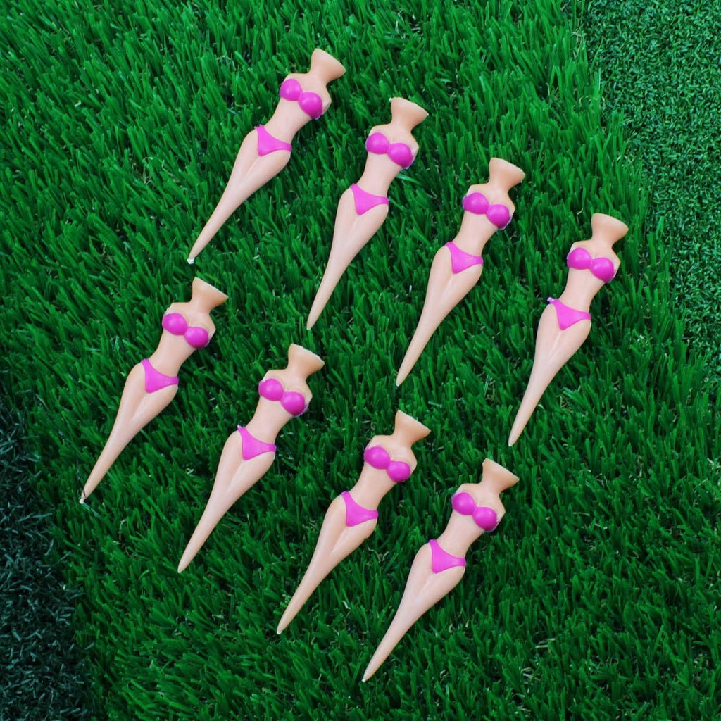 Golf Tees, Golf Accessories For Men, 3'' Funny Golf Tees, Golf Sexy Girl Lady Tees Fun Holder Home Golf Training (Purple-24P)