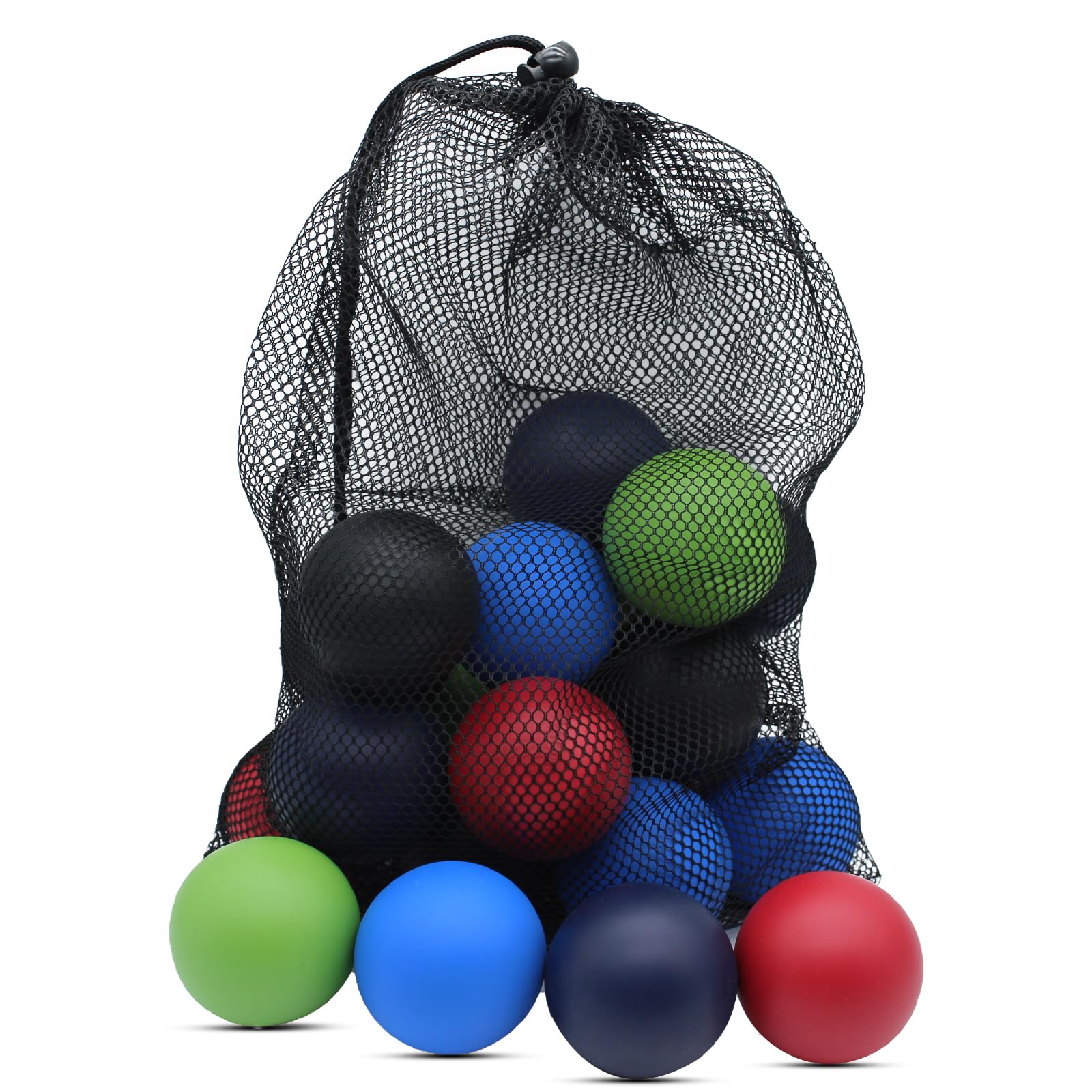 20 Pack Racquetball Multi Colored Racquetballs High Bounce Rubber Racquetballs With A Mesh Bag (Multi-Color)