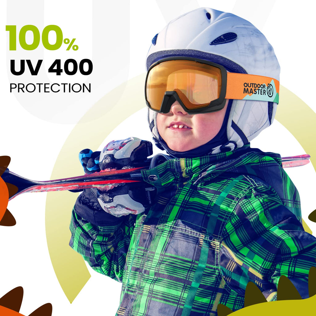 OutdoorMaster Kids Ski Goggles, Snowboard Goggles - Youth Snow Goggles - Sunset Slope