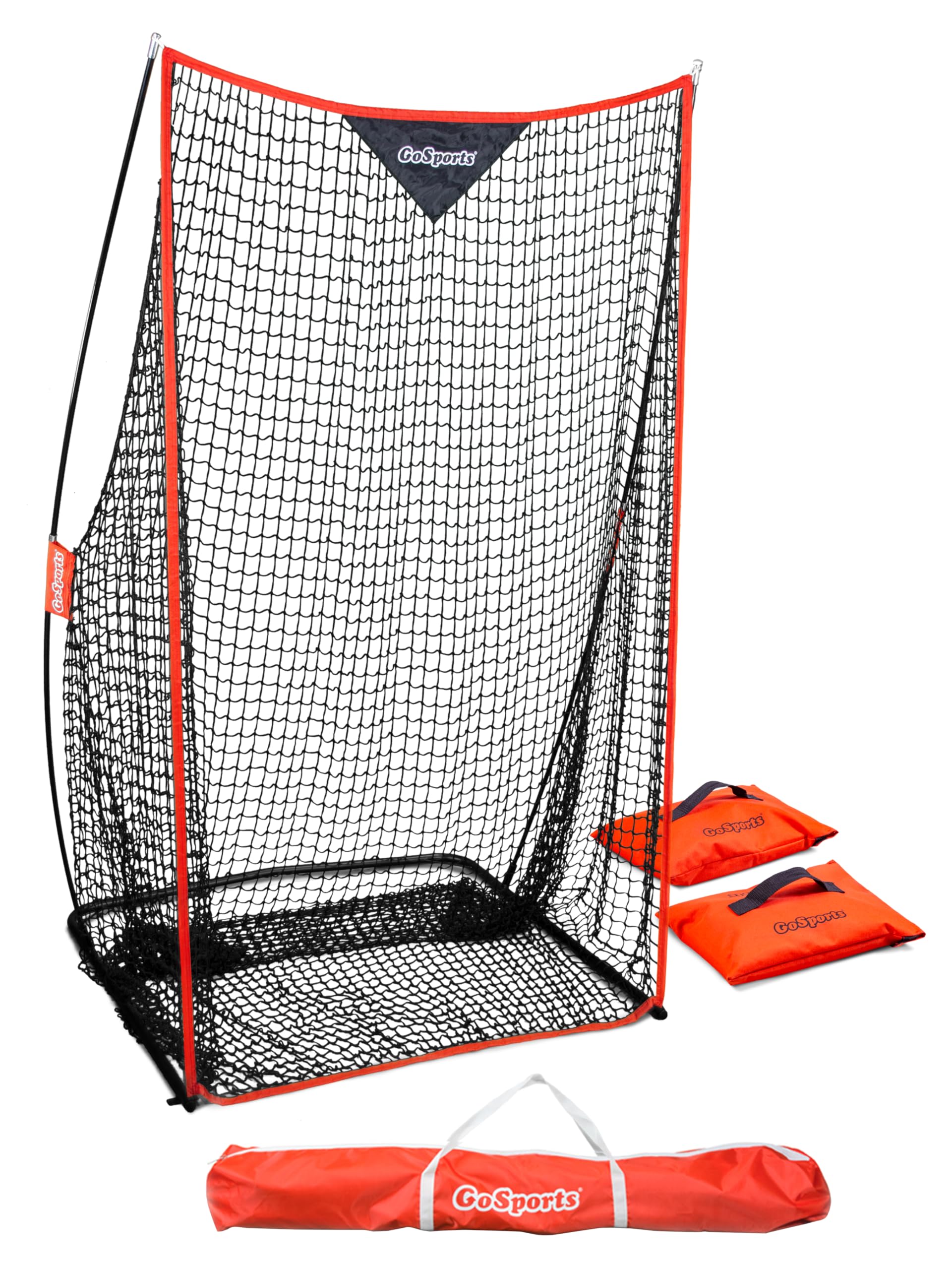 Gosports Football 7 Ft X 4 Ft Kicking Net - Sideline Practice For Punting Or Place Kicks, Ultra-Portable Design With Weighted Sa