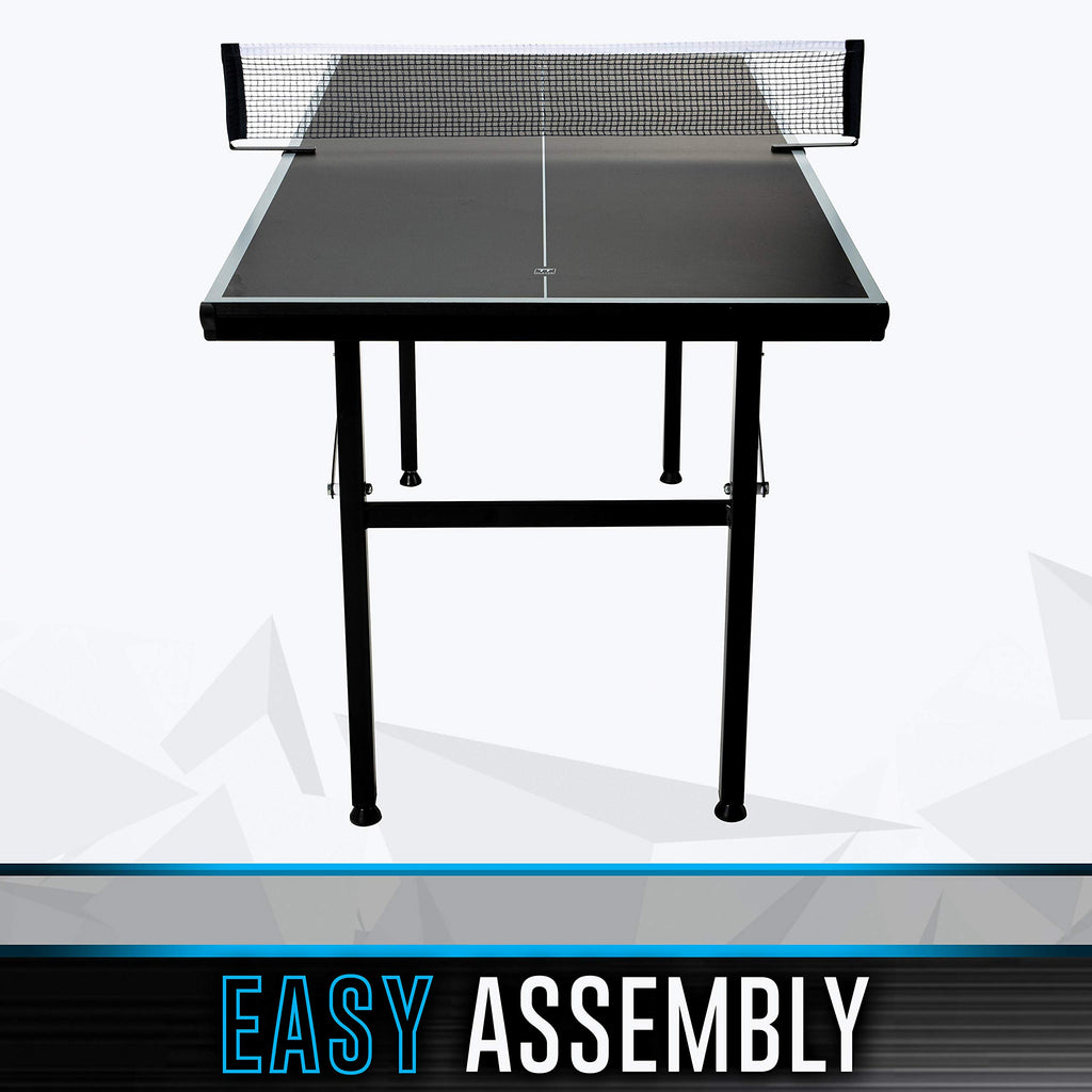 Franklin Sports Mid-Sized Table Tennis Table - Optimum Mid-Size Table - Perfect For Kids Or Smaller Rooms - Easy Assembly - Pro