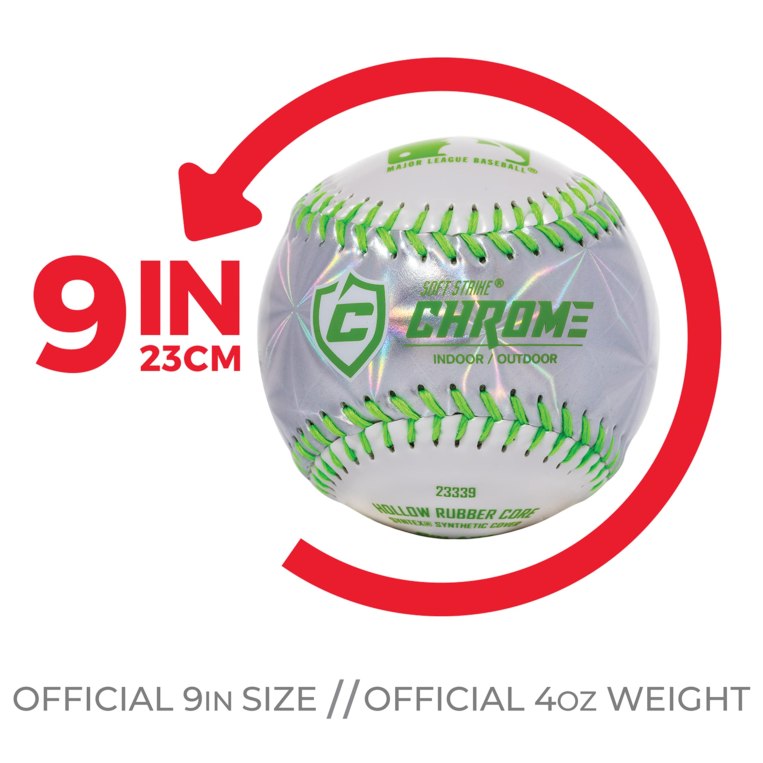 Franklin Sports Mlb Soft Strike Metallic Tee Ball, Colors Vary (12 Pack)
