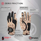 Zero Friction Men'S Synthetic Left Hand Golf Glove (2 Pack), Universal Fit Desert Camo, One Size