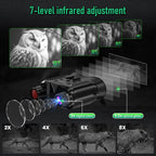 4K Night Vision Binoculars For Adults,Night Vision Goggles For Helmet(1312Ft),8X Digital Zoom,7-Level Infrared Adjustment For Ca