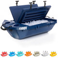 Cuddy Floating Cooler and Dry Storage Vessel for Land & Water - 40QT- Great for River, Beach, Kayak, Pool, & Lake - Navy