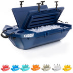 Cuddy Floating Cooler and Dry Storage Vessel for Land & Water - 40QT- Great for River, Beach, Kayak, Pool, & Lake - Navy