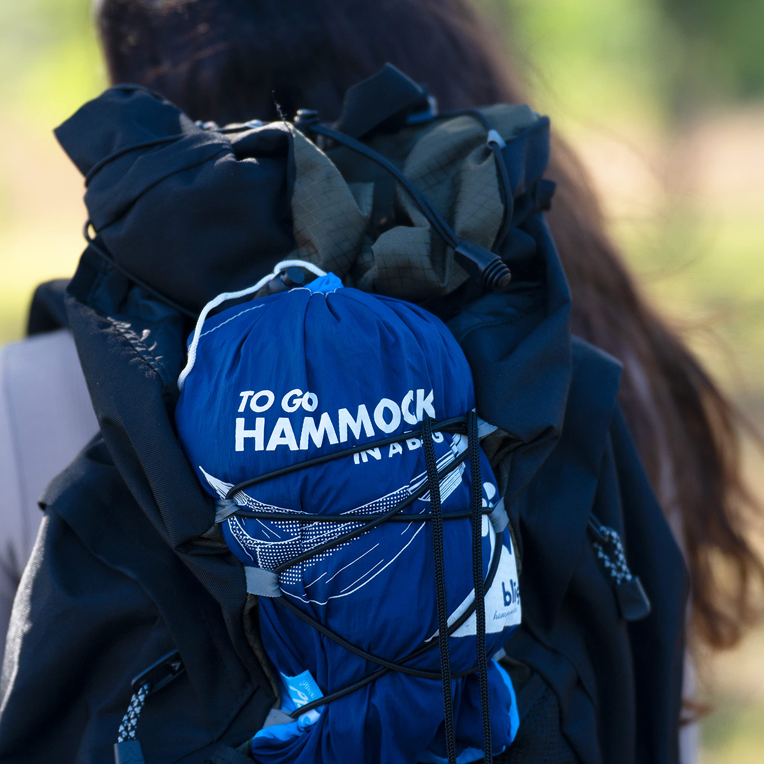Bliss Hammocks Bh-406Pp To Go Bag Travel, Rip-Stop Polyester Dual-Color Fabric, Portable Hammock, Supports Up To 260-Pounds For