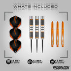 Red Dragon Amberjack 2: 21G Tungsten Darts Set With Flights And Shafts (Stems)
