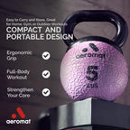 Aeromat Elite Mini Kettlebell Medicine Ball - 15 Lb Kettlebell Weight Balls For Exercise, 6'' Dia Weighted Exercise Ball, Streng