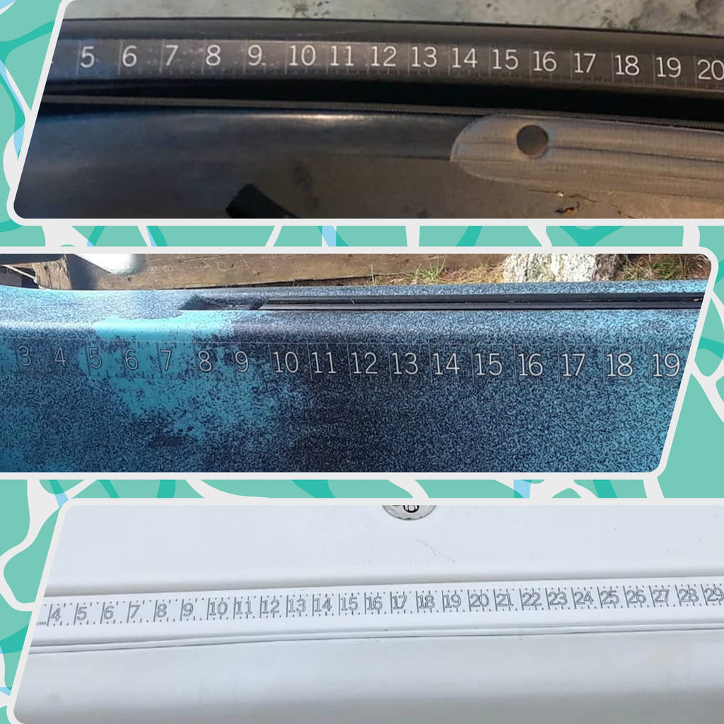 Quik Measure Pro Fish Rulers - 36'' Boat Ruler Fish Measuring Sticker - Transparent Waterproof Decal Tape Measure - Made In Usa