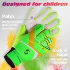 Sportout Kids Goalkeeper Gloves, Soccer Gloves With Double Wrist Protection And Non-Slip Wear Resistant Latex Material To Give P