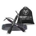 Beast Gear Speed Jump Rope - Workout Jump Ropes For Fitness, Cardio Exercise, Hiit, Mma, Muay Thai, And Boxing - Lightweight, Ad
