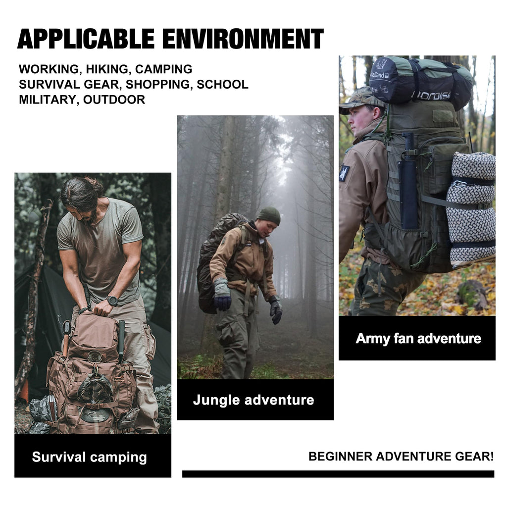 Mardingtop 60L Military Internal Frame Backpack For Hiking,Camping,Hunting,Rucksack Backpack With Rain Cover