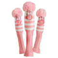 Hireko Sock Retro Head Cover Set (3-Pack), Pink