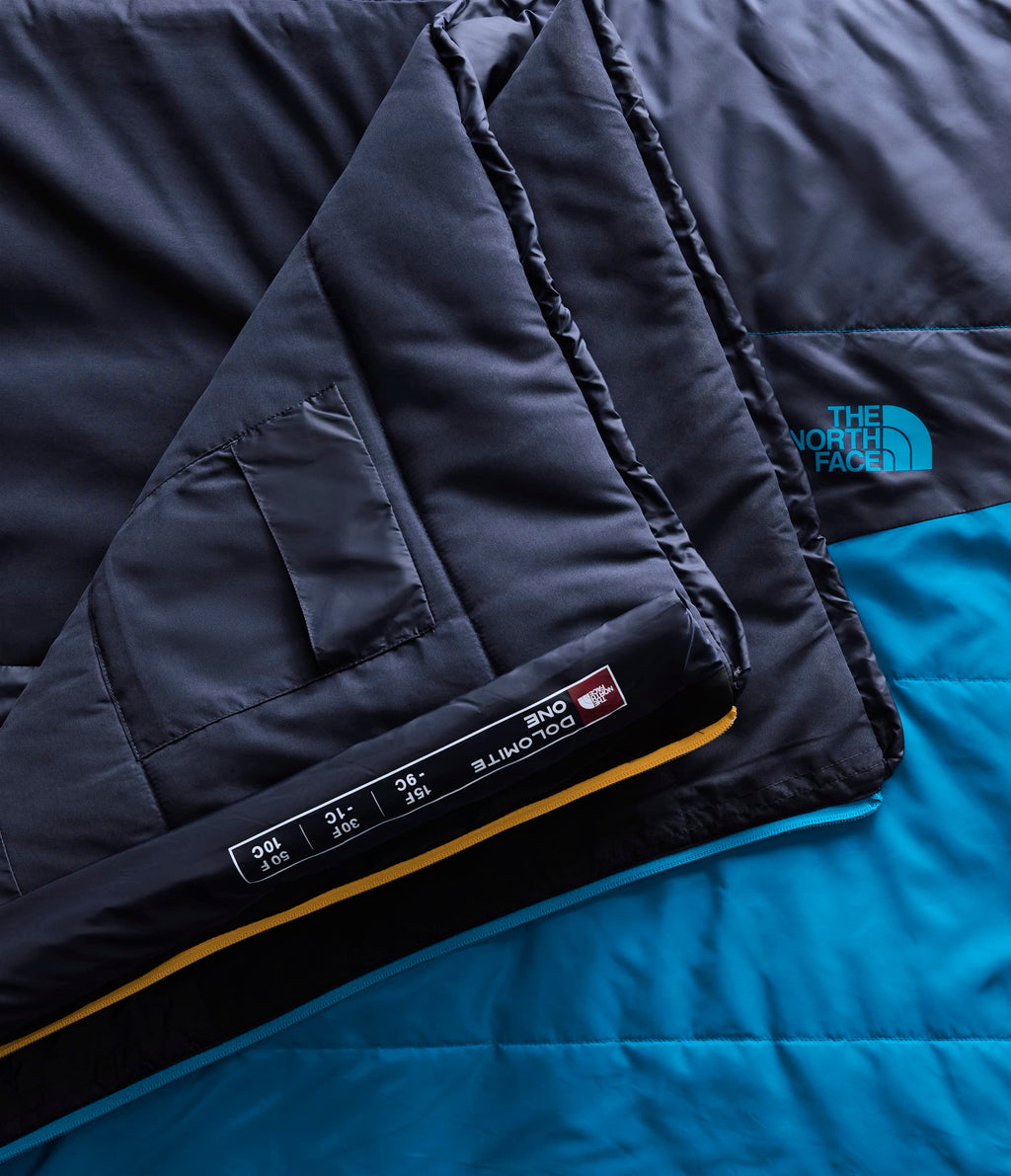 The North Face Dolomite One 15F / -9C, 3-in-1 Insulated Sleeping Bag | Water Repellent, Rectangular Shape, Fleece Lined Mid Laye