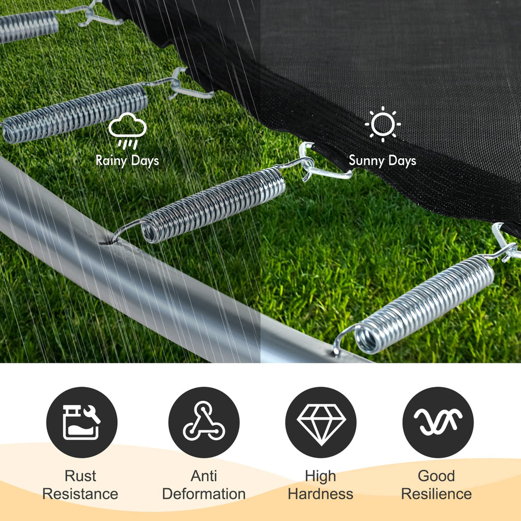 Giantex 7 Heavy-Duty Galvanized Trampoline Springs, Steel Wire Spring Replacement Kit, High Tensile Durable Trampoline Parts, Ea