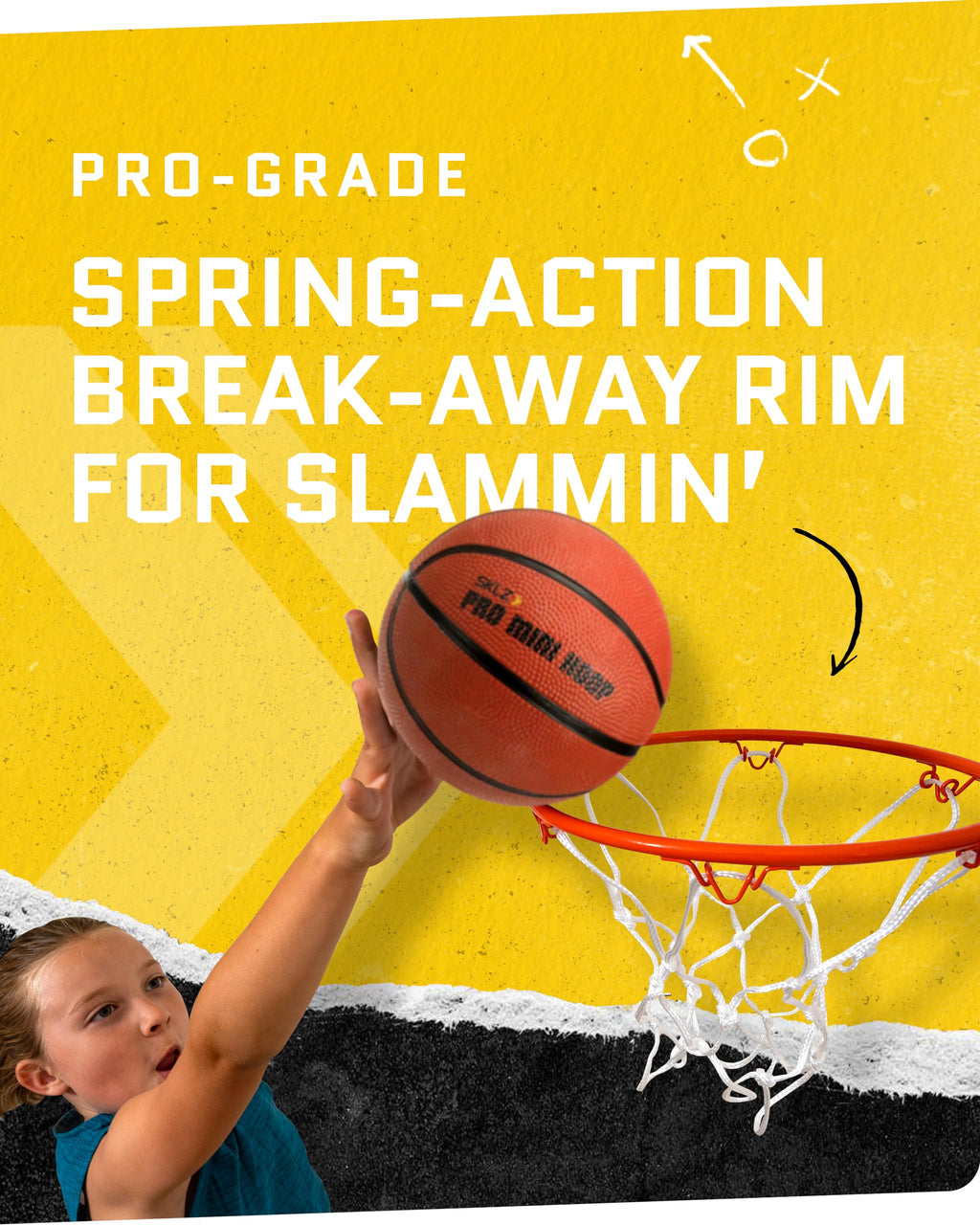 Sklz Pro Mini Basketball Hoop With Ball, Standard (18 X 12 Inches)
