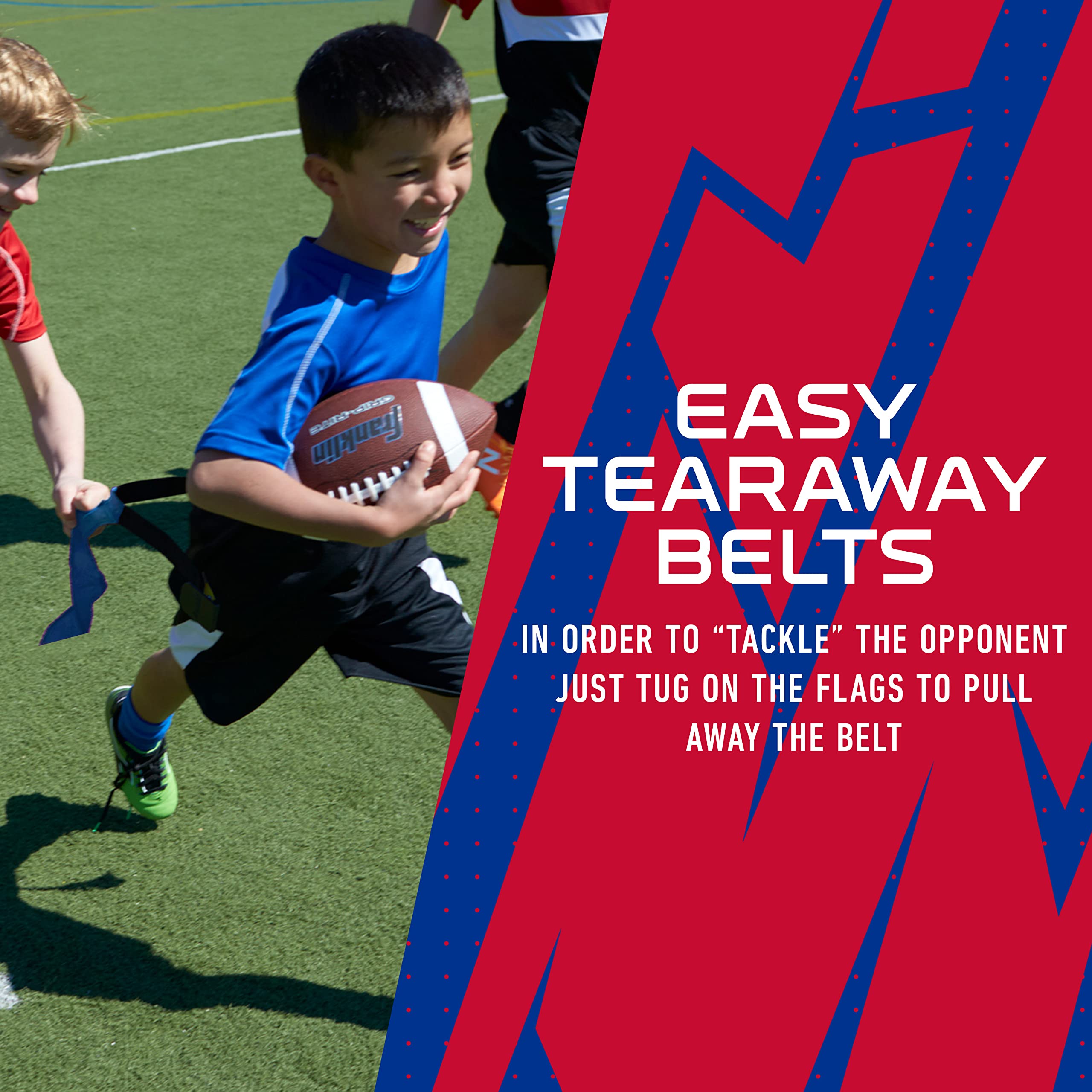 Franklin Sports Nfl Buffalo Bills Flag Football Sets - Nfl Team Flag Football Belts And Flags - Flag Football Equipment For Kids