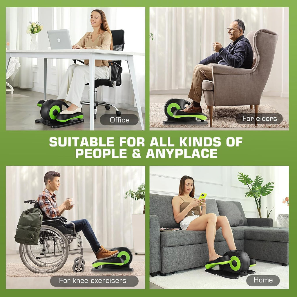 Ancheer Under Desk Elliptical Machine, Mini Elliptical Machines For Seniors, Electric Seated Pedal Exerciser, Lcd Display Monito