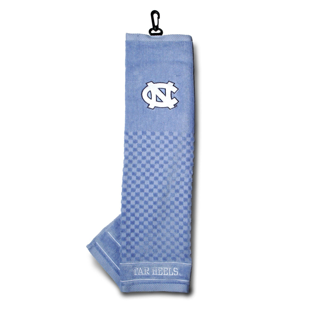 Team Golf Ncaa North Carolina Tar Heels Embroidered Golf Towel Embroidered Golf Towel, Checkered Scrubber Design, Embroidered Lo