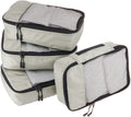 Gomajo Polyester Packing Cubes Travel Pouch Bag Suitcase Luggage Organiser Set Of 4 (Small),Grey
