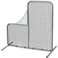 CHAMPRO Pitchers Safety L-Screen, Baseball and Softball On-Field Practice Net,SILVER 6 x 6