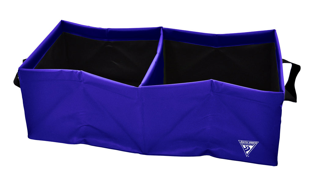Seattle Sports Collapsible Square Pack Sink Dual Dish Wash Basin For Camping, Outfitter Class, Double Basin, 25 Liter, Blue
