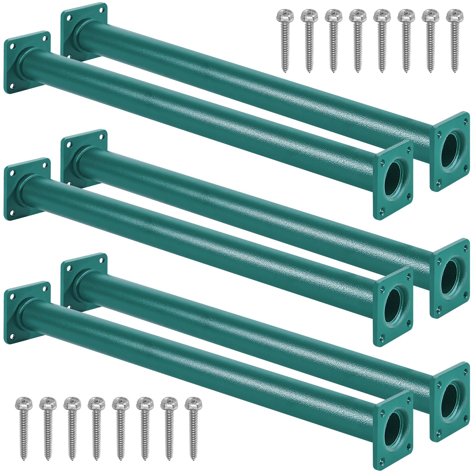 Purife Set of 6 Monkey Bars for Backyard - Metal Ladder Rungs for Playset, Outdoor Playground Safety Climbing Handles - 16.5 inc