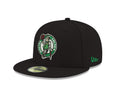 New Era NBA Boston Celtics Mens Official 59FIFTY Fitted Cap, 7.5, Black